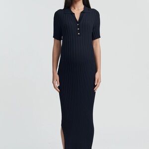 Leoge Heritage Ribbed Luxe Polo Dress